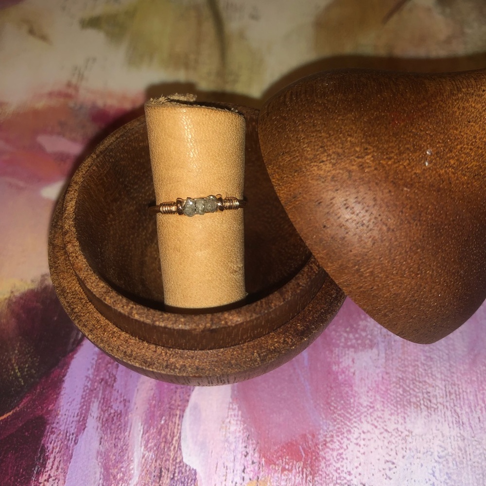 Raw Diamond Minimalist Ring